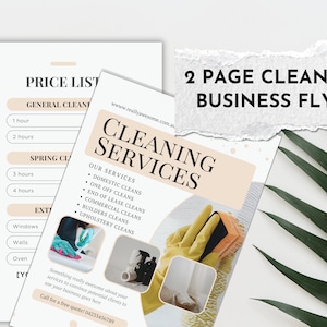 Business Flyer | Cleaning Company | Printable Cleaners Flyer | Cleaning Brochure | Cleaning Flyer | Housekeeping Cleaning Service Poster