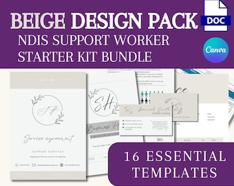 NDIS Business Starter Bundle support worker disability support forms participant intake editable documents service agreement