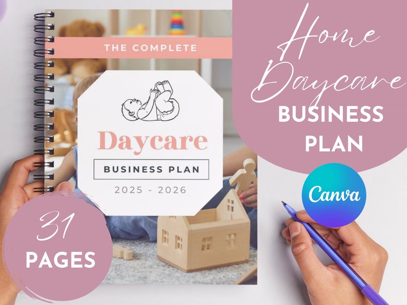 Home Daycare Childcare Business Plan | Editable in Canva Free ...