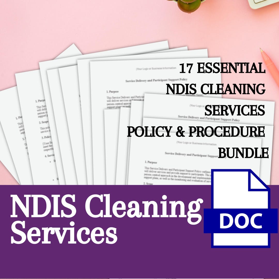 NDIS Cleaning Services Policy and Procedure Bundle | NDIS Start up ...