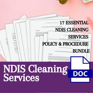 NDIS Cleaning Services Policy and Procedure bundle | NDIS Start up business | Disability support | Essential documents | instant access