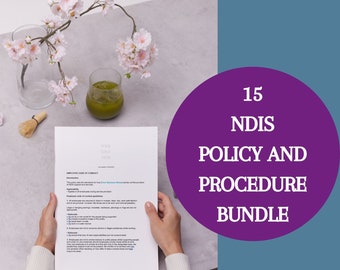 NDIS bundle Policy procedure documents, business support, editable template for service providers, Participant intake, Digital download