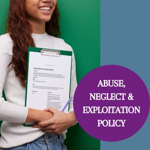 Abuse, neglect, exploitation NDIS Policy business support worker word document template providers | Participant |Digital download | Editable