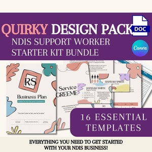 NDIS Business Starter Bundle support worker disability support forms participant intake editable documents service agreement