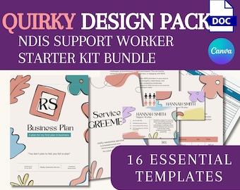 NDIS Business Starter Bundle support worker disability support forms participant intake editable documents service agreement