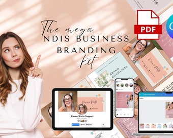 NDIS Business Branding and Marketing kit mega bundle logo design social media templates banners and flyers