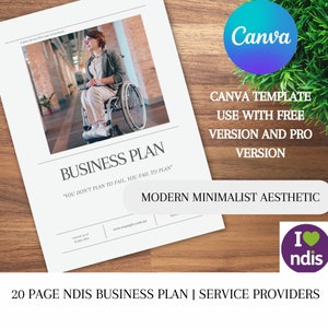 NDIS business plan, business support, SWOT Analysis, editable Canva template for service providers, Market Research, Digital download