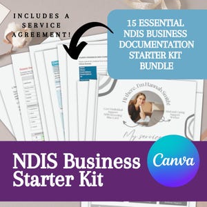 NDIS Business Starter Bundle support worker disability support forms participant intake editable documents service agreement