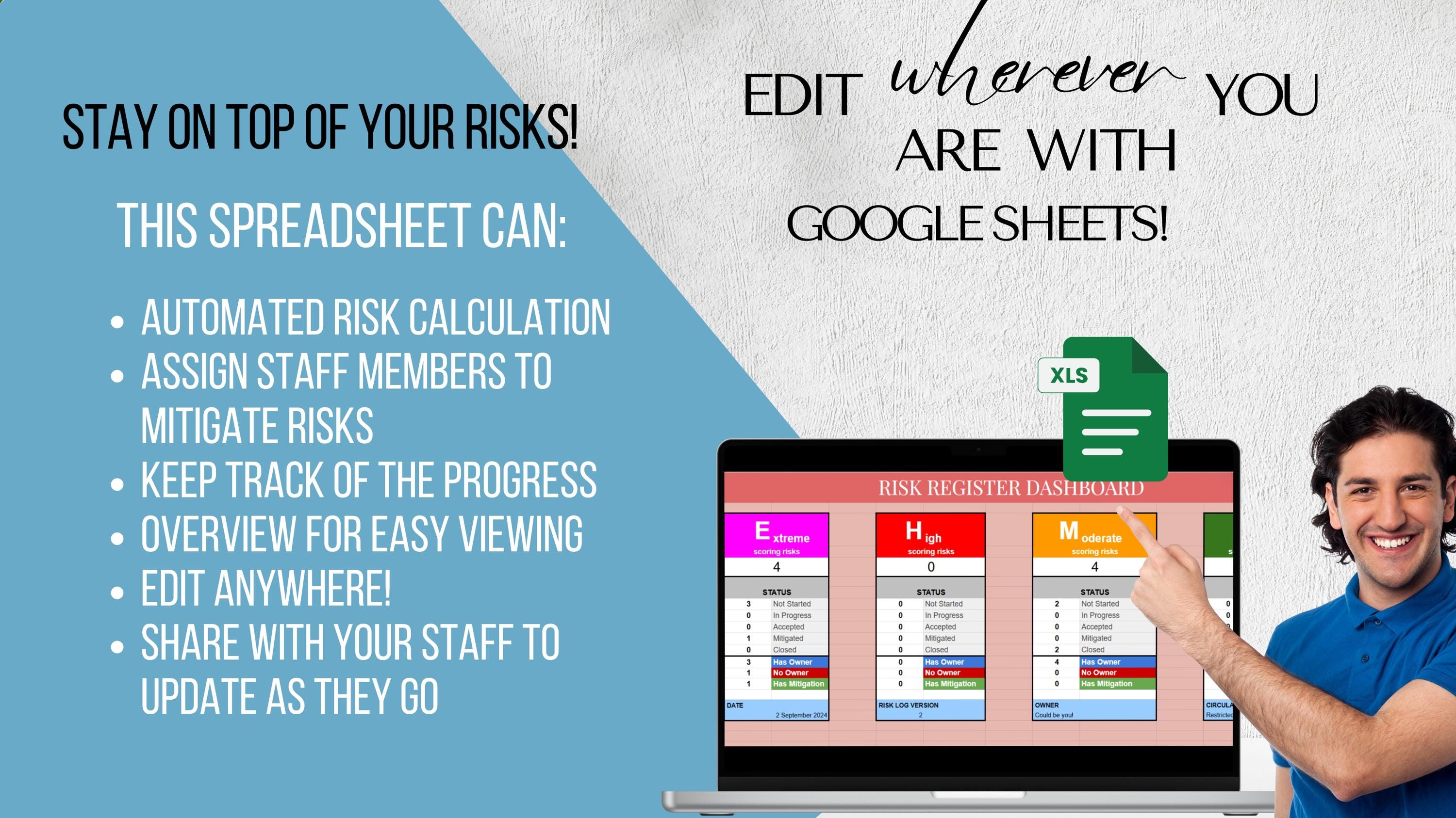 NDIS Risk Assessment Register Business Tracker Spreadsheet | Disability ...