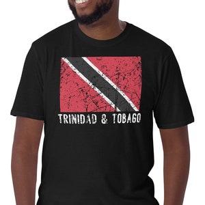 Trinidad And Tobago Flag Shirt, Distressed Trini Flag Tee, Trinidad And Tobago Graphic T-Shirt, Caribbean Shirt