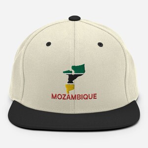 Mozambique Hat, Embroidered Hat, Mozambican Flag, South African Heritage, Mozambique Snapback Cap