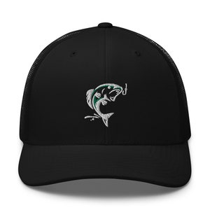 Fishing Hat, Fishing Gifts, Gift for Fisherman, Embroidered Bass Fishing Hat, Hats for Men, Gifts for Husband, Angler Fishing, Fisherman Cap