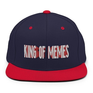 King Of Memes Hat, Embroidered Hat, Internet Undefeated, Internet Humor Hat, Meme Snapback Baseball Hat