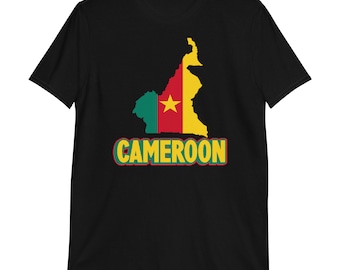 Kamerun-Hemd, kamerunisches T-Shirt, Flagge von Kamerun, Kamerun-Stolz, zentrales afrikanisches Grafik-T-Stück