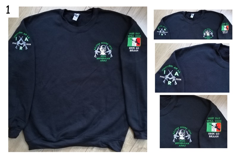 Celtic Irish Republican Army IRA Black Sweatshirts Etsy