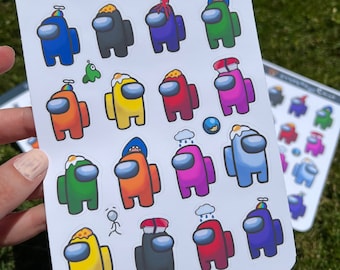 Among Us Imposter Sticker Sheets [2 PACK] 32 STICKERS