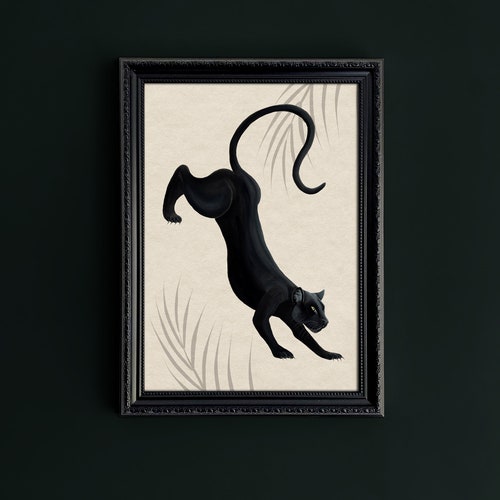 Black Panther Metal Art Etsy