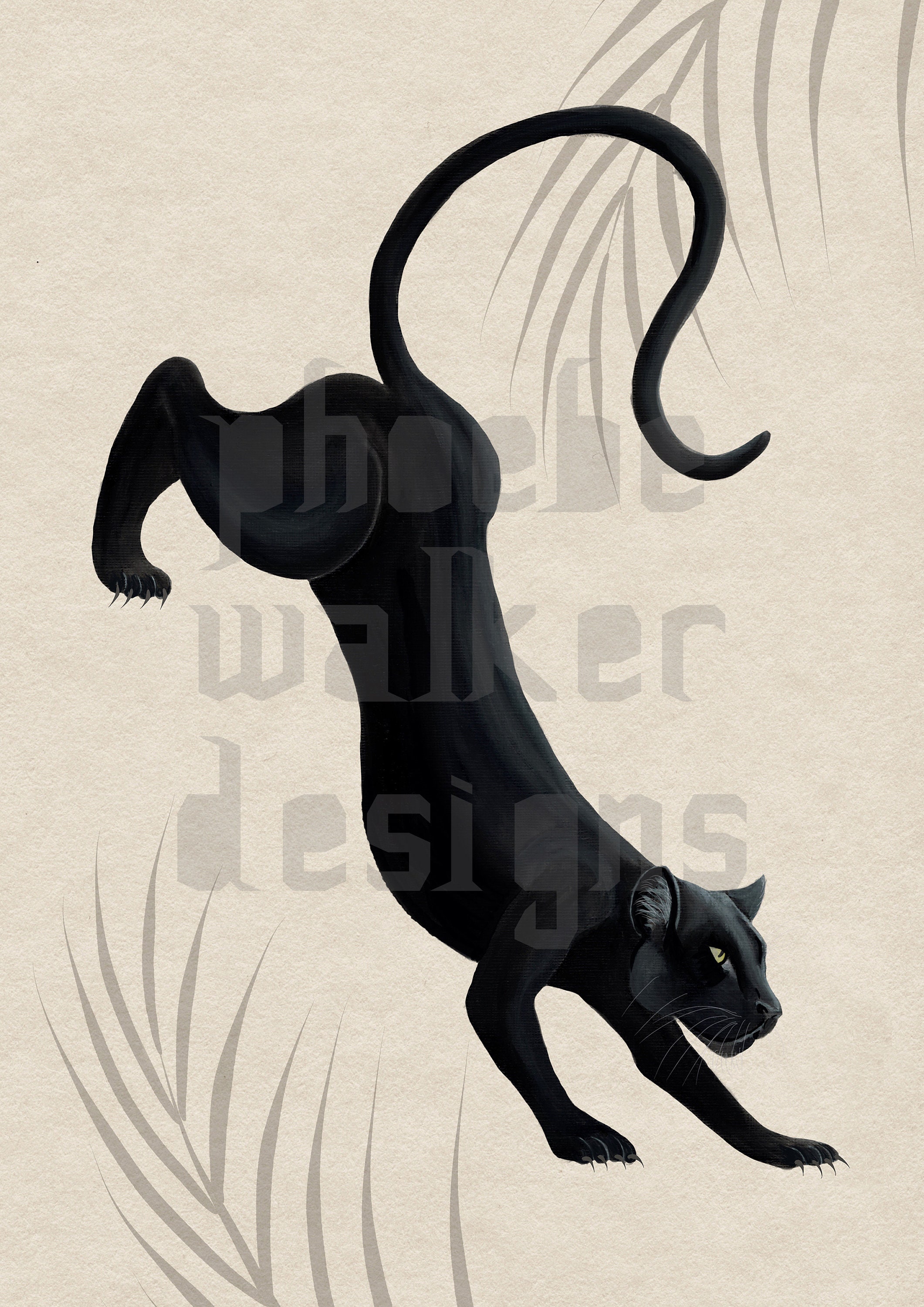 Black Panther Home Decor Wall Art Print A4 A3 Etsy Canada