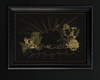 Zeus Greek Mythology Home Decor Wall Art Print A4 A3