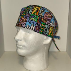 Anesthesia Unisex Scrub Hat, Scrub Cap, CRNA Scrub Cap, Anesthesia Tech Scrub Hat