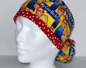 Surgical Scrub Cap Rosie the Riveter - Etsy