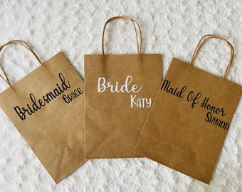 Personalized Gift Bag, Bridesmaid Gift Bag, Thank You Bag, Welcome Bag, Bridal Party Bag, Proposal Gift Bag, Birthday Bag