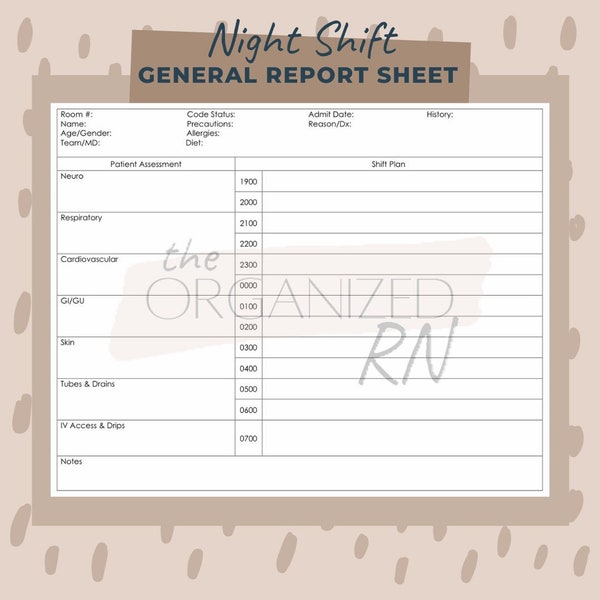 Long Term Care Report Sheet - Etsy