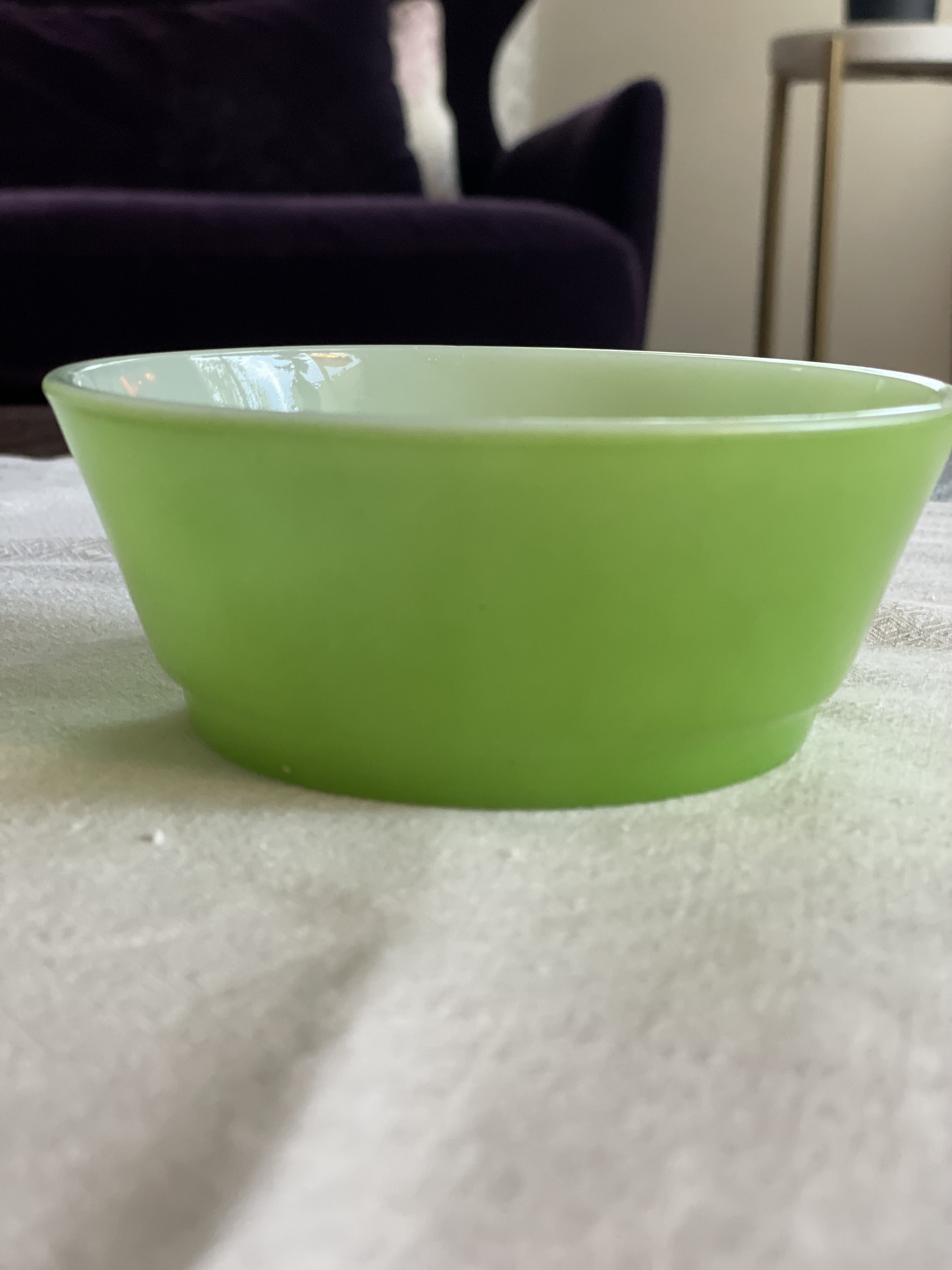 Anchor Hocking Green Milk Glass Cereal Bowl Etsy