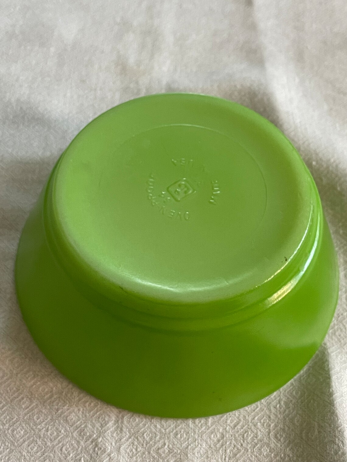 Anchor Hocking Green Milk Glass Cereal Bowl Etsy