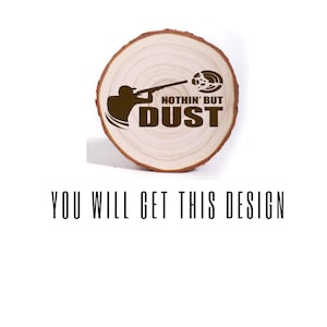 Nichts als Staub Holz Ornament Laser graviert Ton Skeet Fallen Schießen, Geschenk Ornament