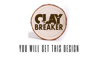 Clay Breaker Wood Ornament Laser Engraved Clay Skeet Trap Shooting, Gift Ornament