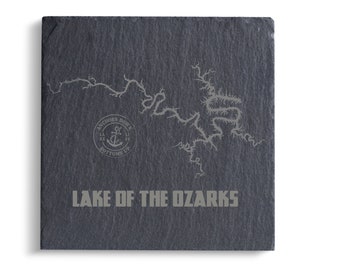 Slate Coaster Lake of the Ozarks Laser Engraved |Lake Decor | Fast Shipping | Great Gift Idea