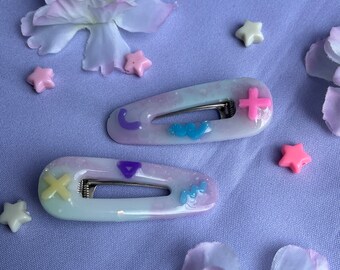 Pastel Retro Hair Barrettes