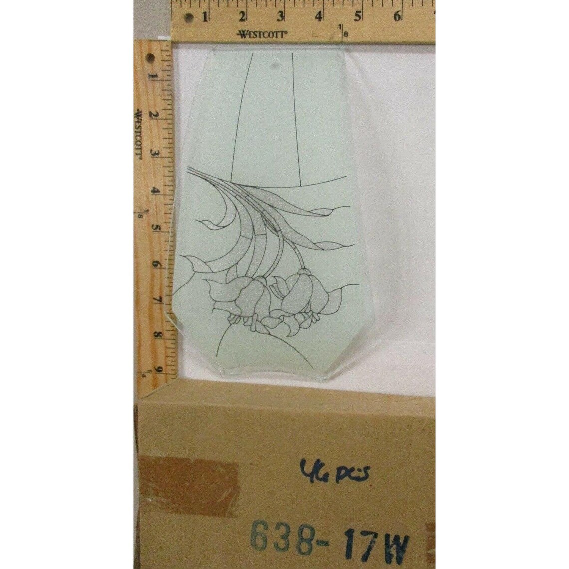 Ok Touch Lamp Replacement Glass Panel Flowers Gray Tone Etsy