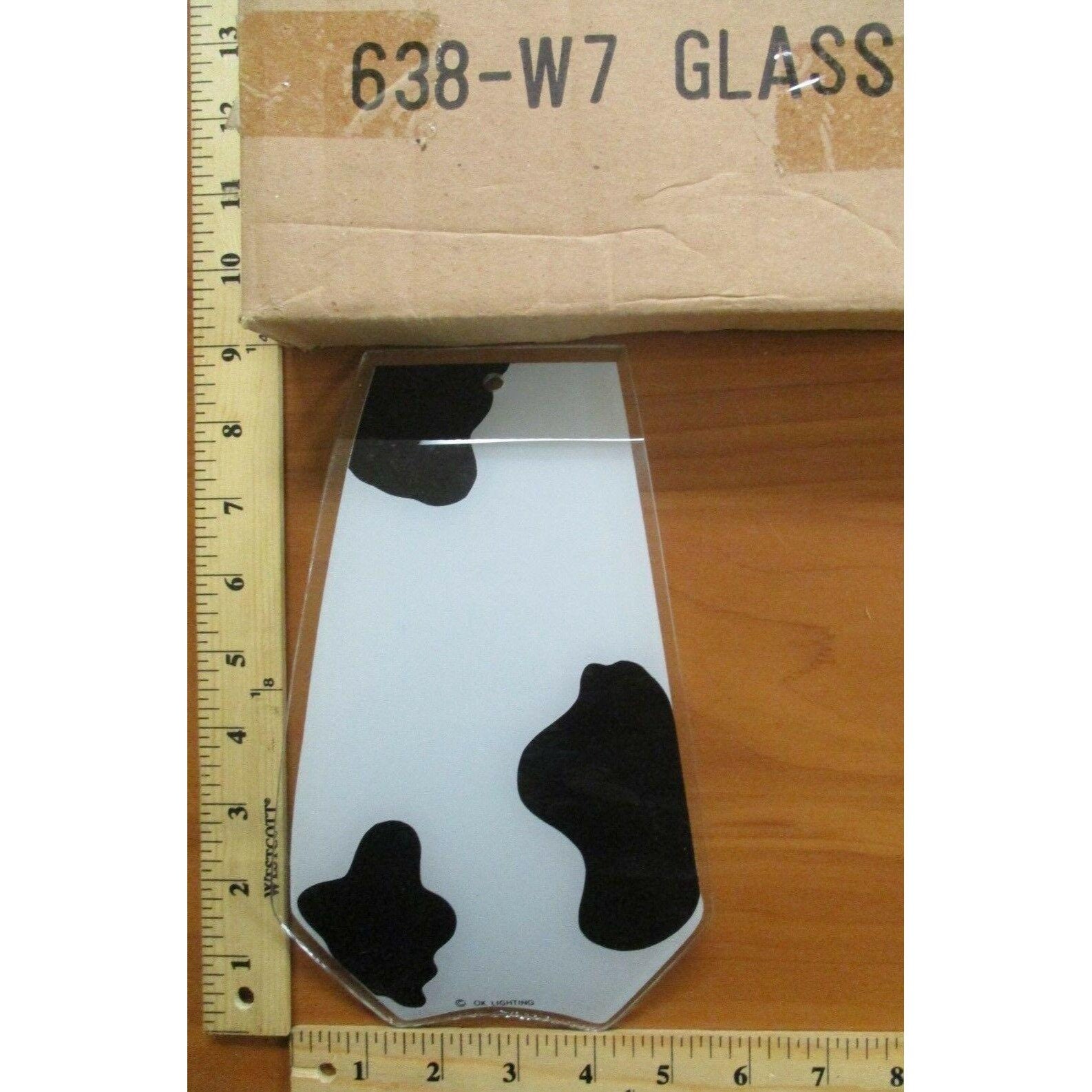 Ok Touch Lamp Replacement Glass Panel Moo Cow Print Pattern Etsy UK