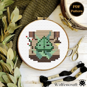 Backpack Korok Cross Stitch Pattern - Beginner Friendly PDF - Legend of Zelda