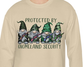 Gnome Sweatshirt, Gnomeland Security, Unisex Heavy Blend Crewneck, Gift for Gnome Lover, gnome sweater