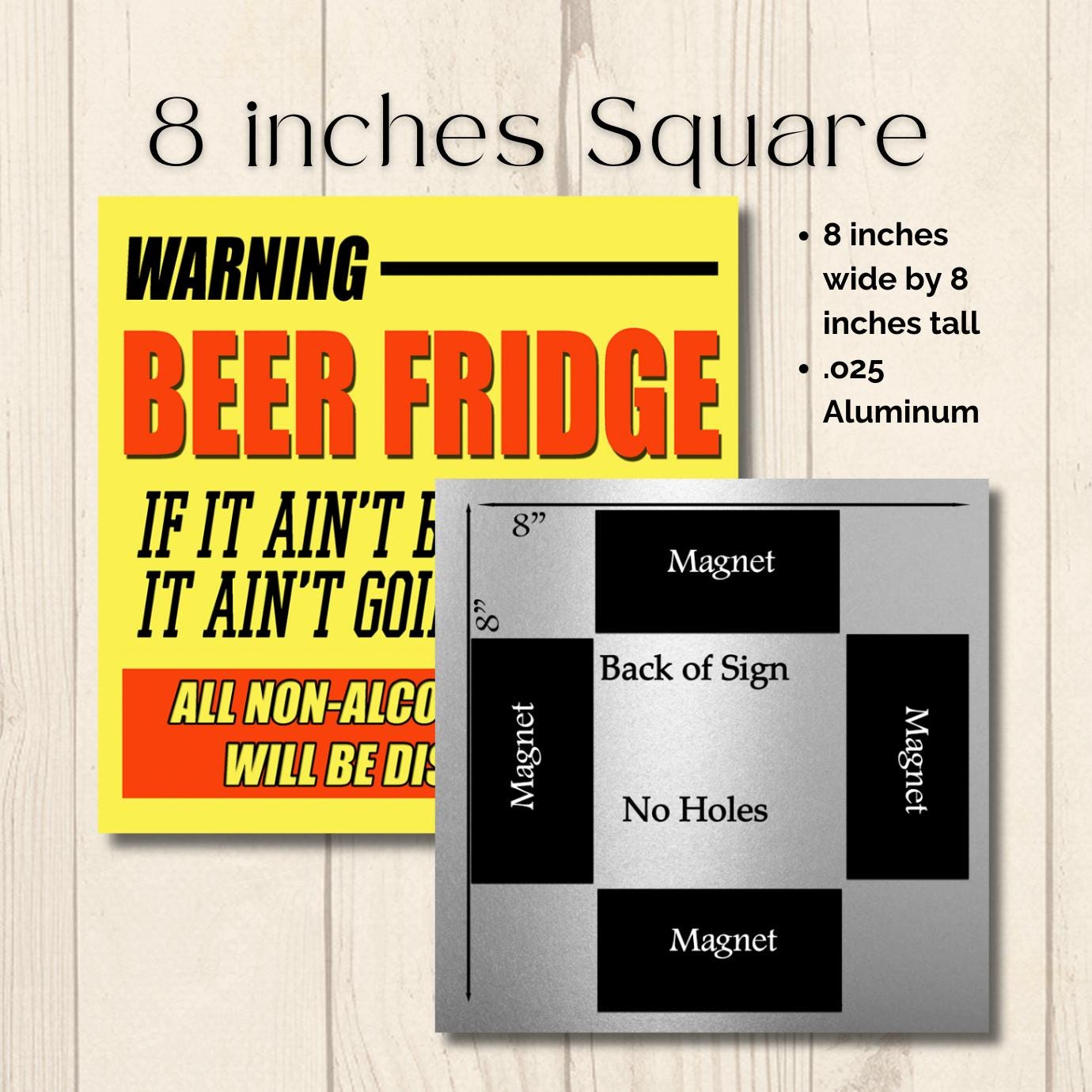 Man Cave Funny Sticker Only Beer Allowed In Man Cave Warning Sign Decal 6" WS239 - Foto 4