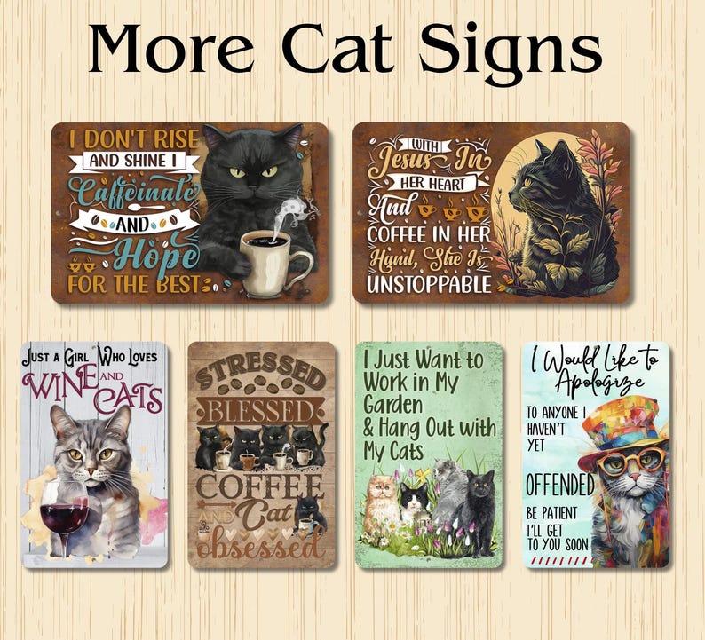 Cat and Coffee Refrigerator Magnet, 4"x4.5" cat drinking coffee, coffee drinker lover magnet, I asked for Coffee, your opinion image 4