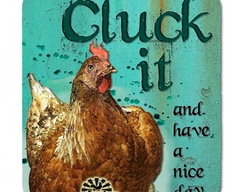 Rooster Design Car Magnet - 5.5 Inch Decorative Fridge Locker Decor