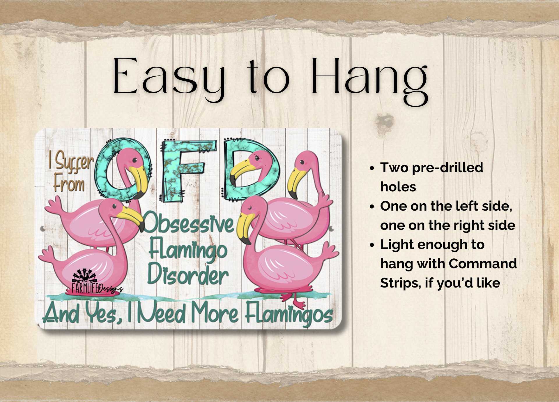 Funny Flamingo Sign, OFD Obsessive Flamingo Disorder, Gift for