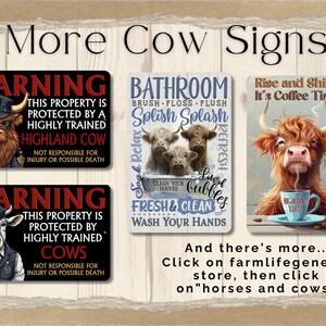 Cow Security Yard Sign, Cow Lover Gift, Funny Metal Sign, Cow Security ...