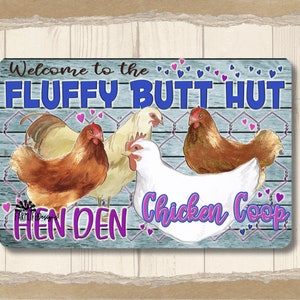 Chicken Coop Sign, chicken mama gift, barnyard metal sign, outdoor tin sign, chicken dad gift, chicken yard art decor, metal chicken sign