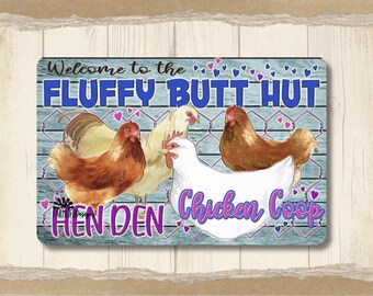 Chicken Coop Sign, chicken mama gift, barnyard metal sign, outdoor tin sign, chicken dad gift, chicken yard art decor, metal chicken sign