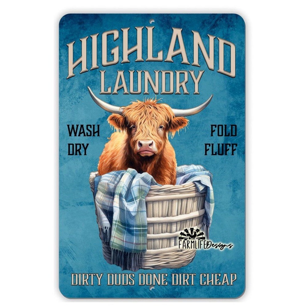 Highland Cow Pint Kids Laundy Basket Cute Baby Nusey