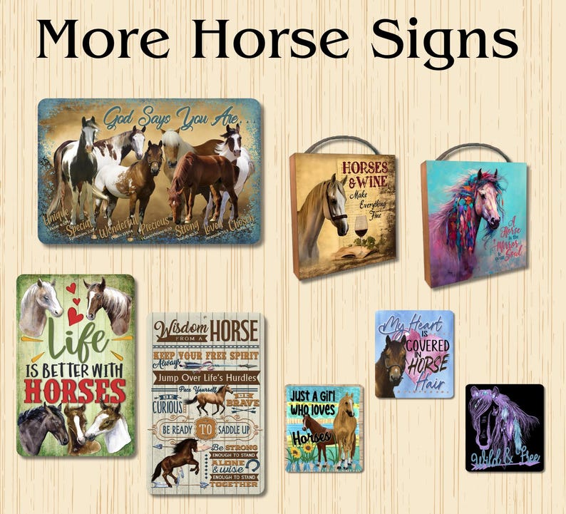 Horse Sign, God Says You Are.... Bible Verses, Inspirational Metal Sign ...