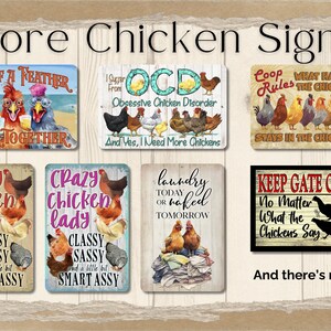 Crazy Chicken Lady Sign, chicken mom gift chicken metal sign, chicken mama gift, gift for aunt indoor outdoor metal sign, chicken lover gift image 8