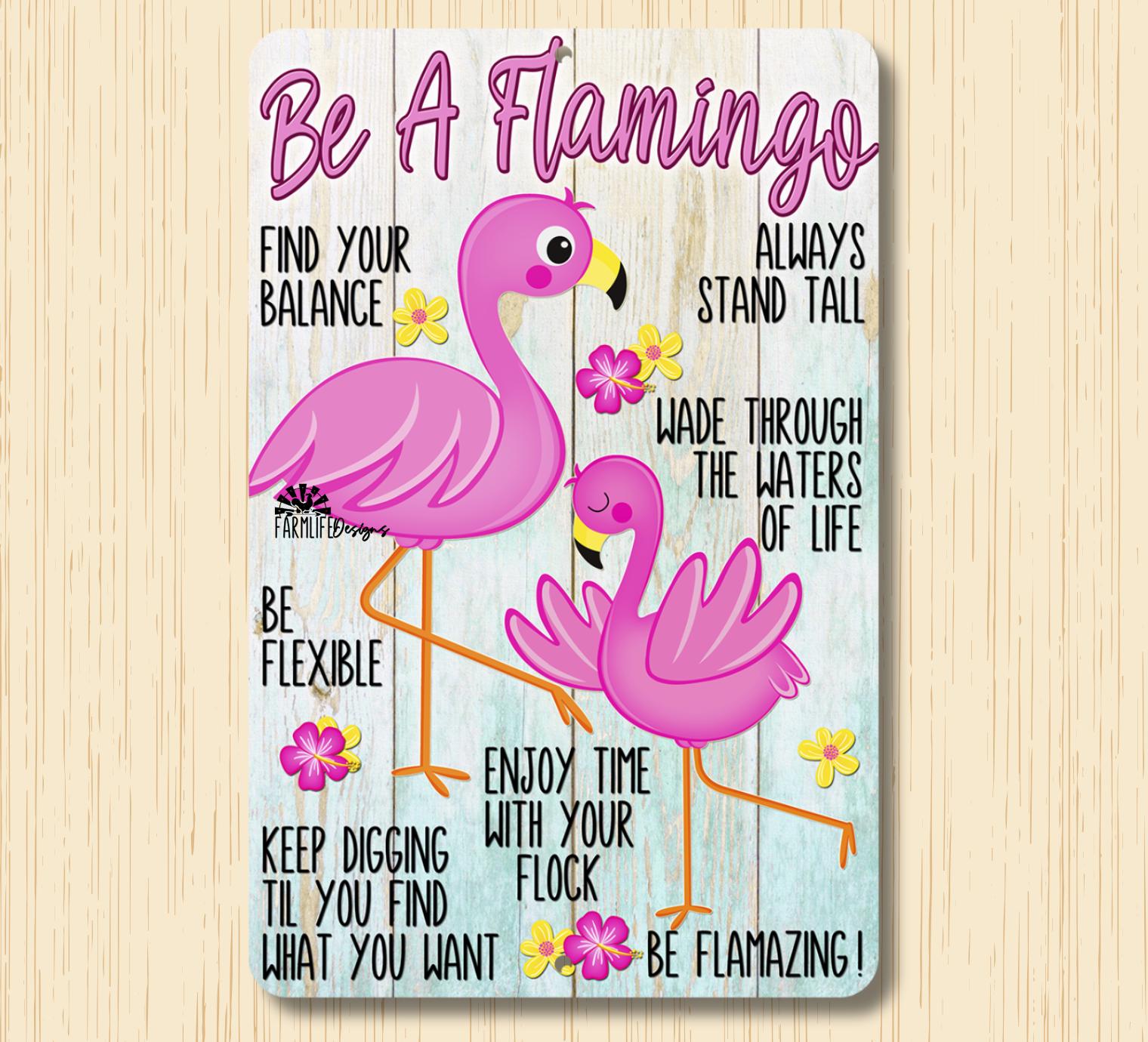 AWARDSEN Positiver Flamingo – Handgehäkeltes Tier Mit Motivationskarte, Emotionaler Unterstützer, Geschenk Für Frauen & Männer, Rot/rosa