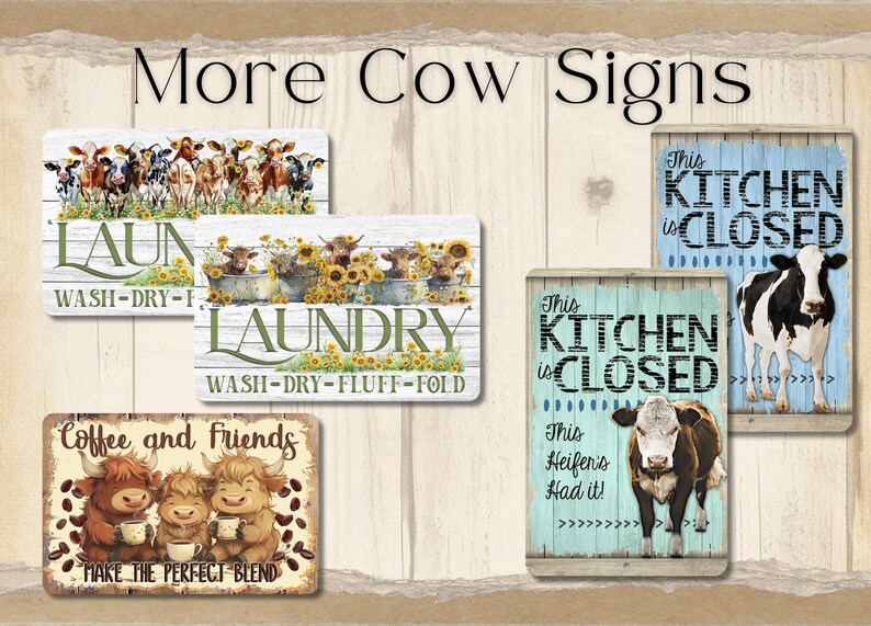 Cow Security Yard Sign, Cow Lover Gift, Funny Metal Sign, Cow Security ...