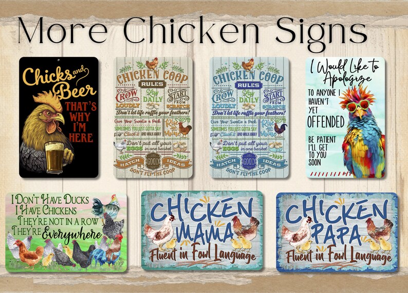 Crazy Chicken Lady Sign, chicken mom gift chicken metal sign, chicken mama gift, gift for aunt indoor outdoor metal sign, chicken lover gift image 6
